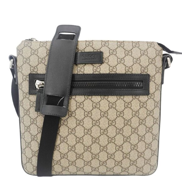 Gucci Front Zip Medium GG Canvas Messenger Bag Beige 406974 - Picture 1 of 16